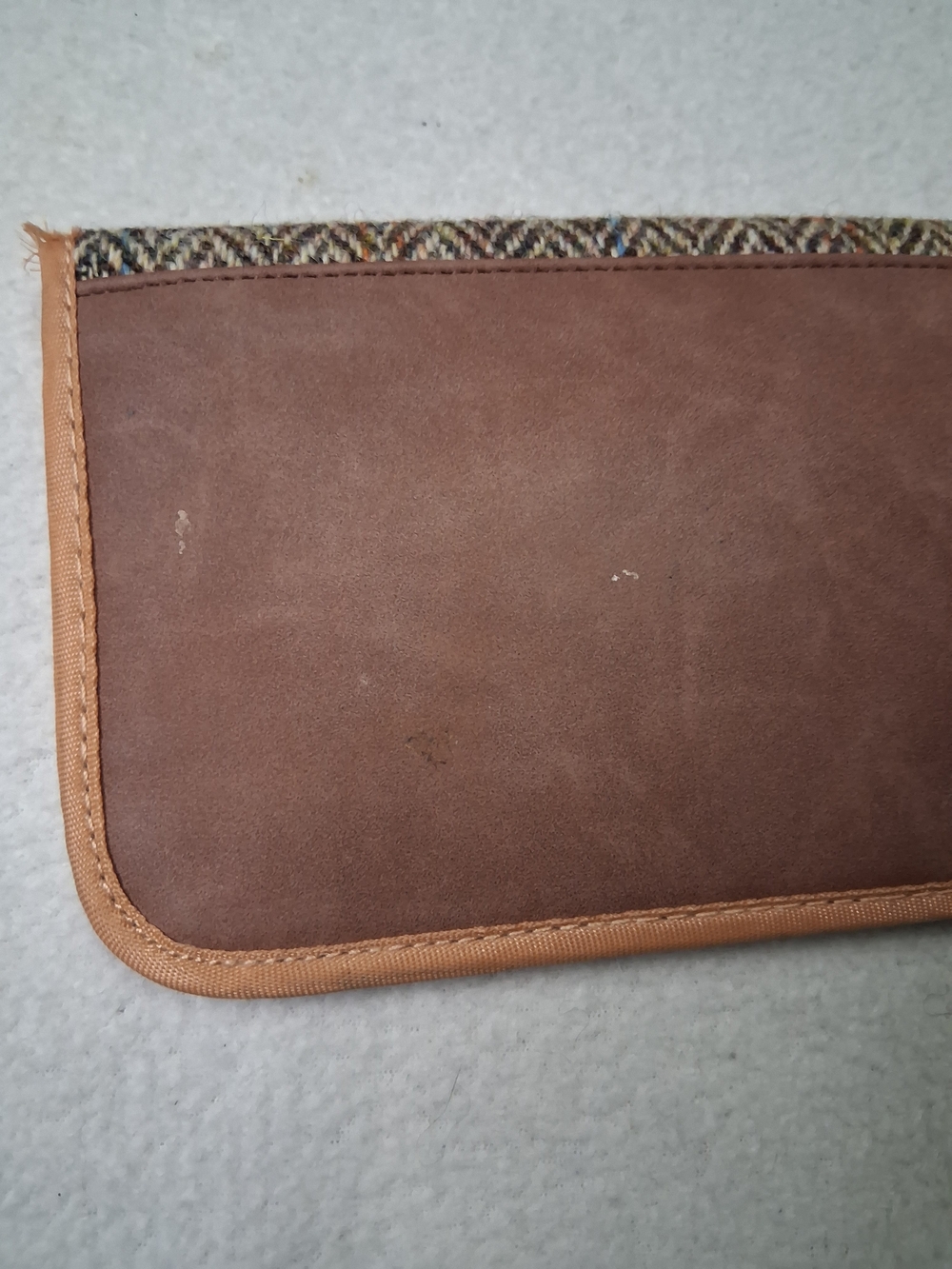 Harris Tweed Brown Herringbone Clutch Wallet - Picture 8 of 11